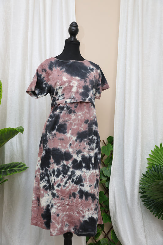 Smoky Rose Maternity Dress