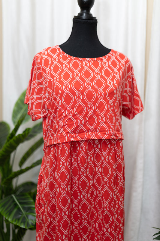 Spirited Scarlet Maternity Dress