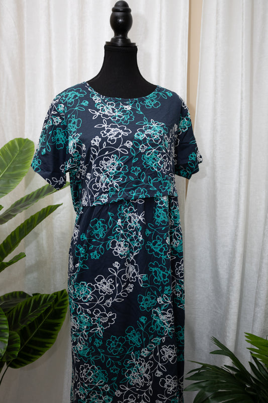 Emerald Garden Maternity Dress