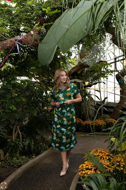 Tropical Oasis Maternity Dress