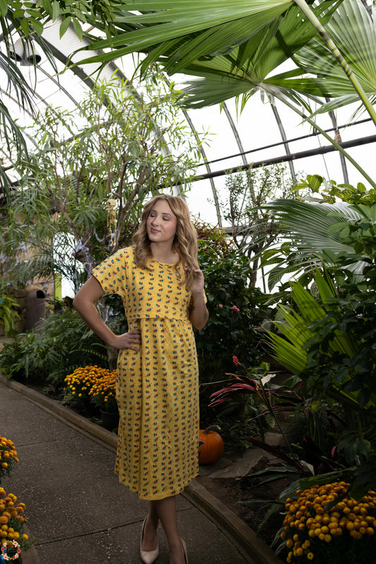 Cheerful Paisley Maternity Dress